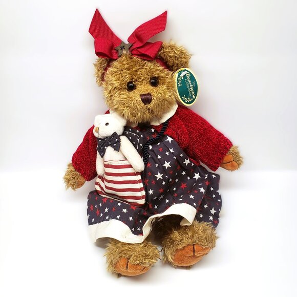Bearington Bears Betsy & Ross USA Stars Stripes Patriotic Plush Tags #1078 - Picture 2 of 7